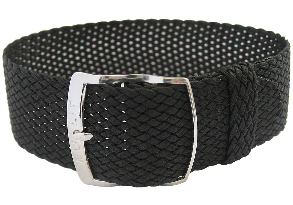 EULIT Perlon Panama Black Watch Strap - Holben's