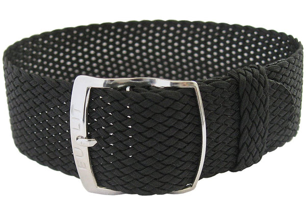 EULIT Perlon Panama Black Watch Strap - Holben's