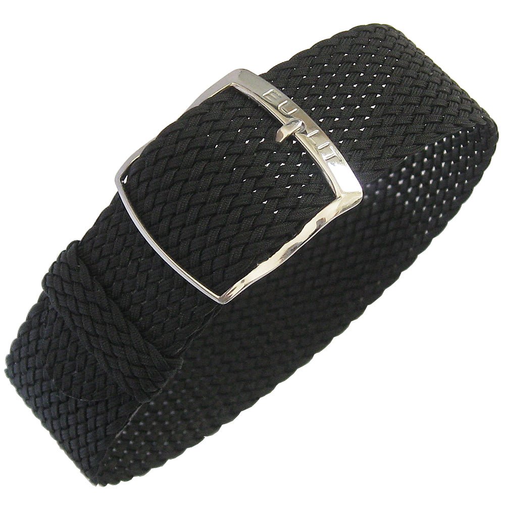 EULIT Perlon Panama Black Watch Strap - Holben's