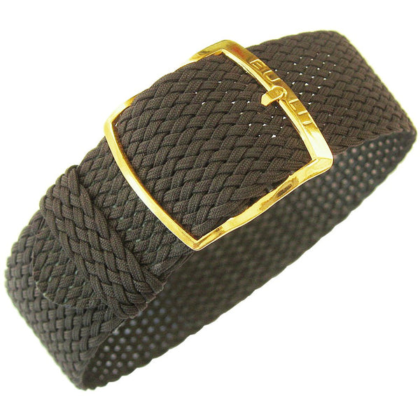 EULIT Perlon Panama Brown Watch Strap - Holben's