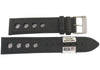 Eulit Racing Leather Watch Strap Black Contrast-Stitch-Holben's