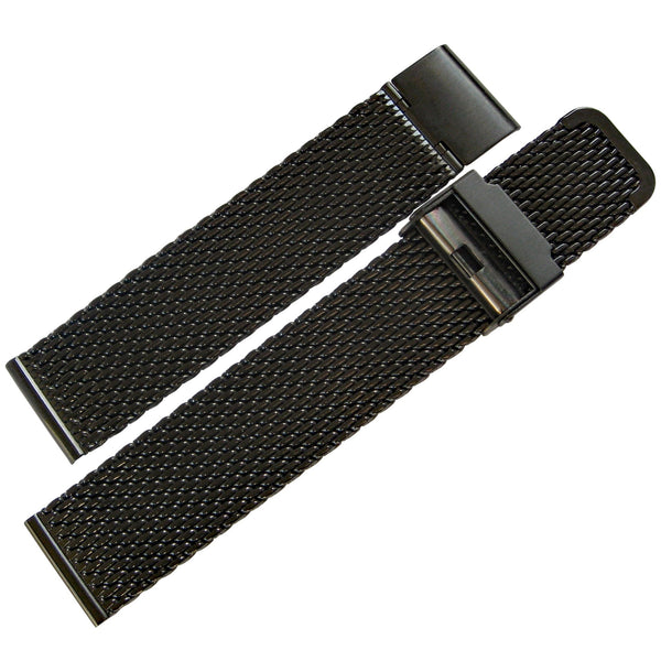 EULIT Stalux Milanese Mesh Black PVD Watch Bracelet - Holben's