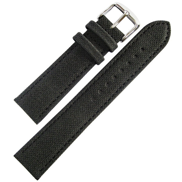 Fluco Canvas Black Vegan Watch Strap | Holben's