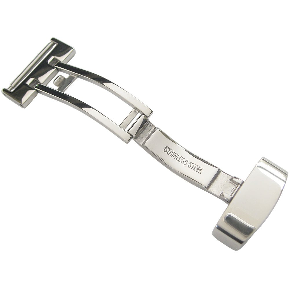 Fluco Flip Lock Deployant Clasp Polished Stainless Steel - Holben's