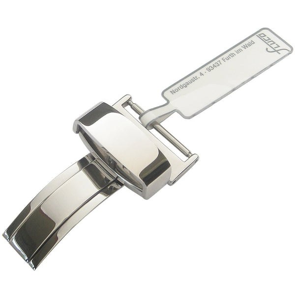 Fluco Flip Lock Deployant Clasp Polished Stainless Steel - Holben's
