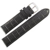 Fluco Kroco Crocodile-Grain Leather Watch Strap Black-Holben's