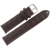 Fluco Kroco Crocodile-Grain Leather Watch Strap Brown-Holben's