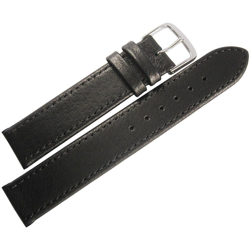 Fluco Pigskin Leather Watch Strap Black-Holben's