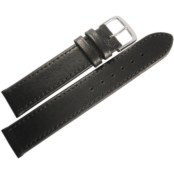 Fluco Pigskin Leather Watch Strap Black-Holben's