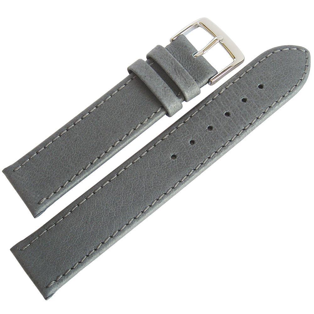 Fluco Pigskin Leather Watch Strap Grey-Holben's