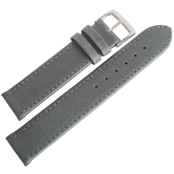 Fluco Pigskin Leather Watch Strap Grey-Holben's