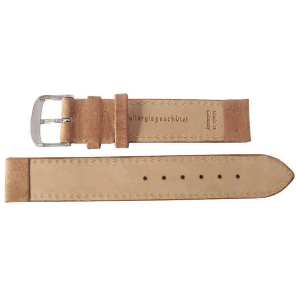 Fluco Pigskin Tan Leather Watch Strap