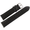 Fluco Record Buffalo-Grain Leather Watch Strap Black-Holben's