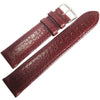 Fluco Record Buffalo-Grain Leather Watch Strap Burgundy-Holben's