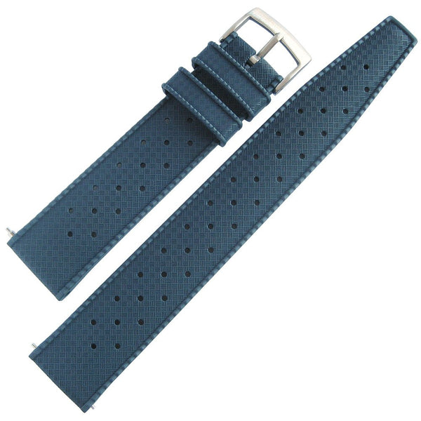 Fluco Tropical Blue FKM Rubber Watch Strap | Holben's