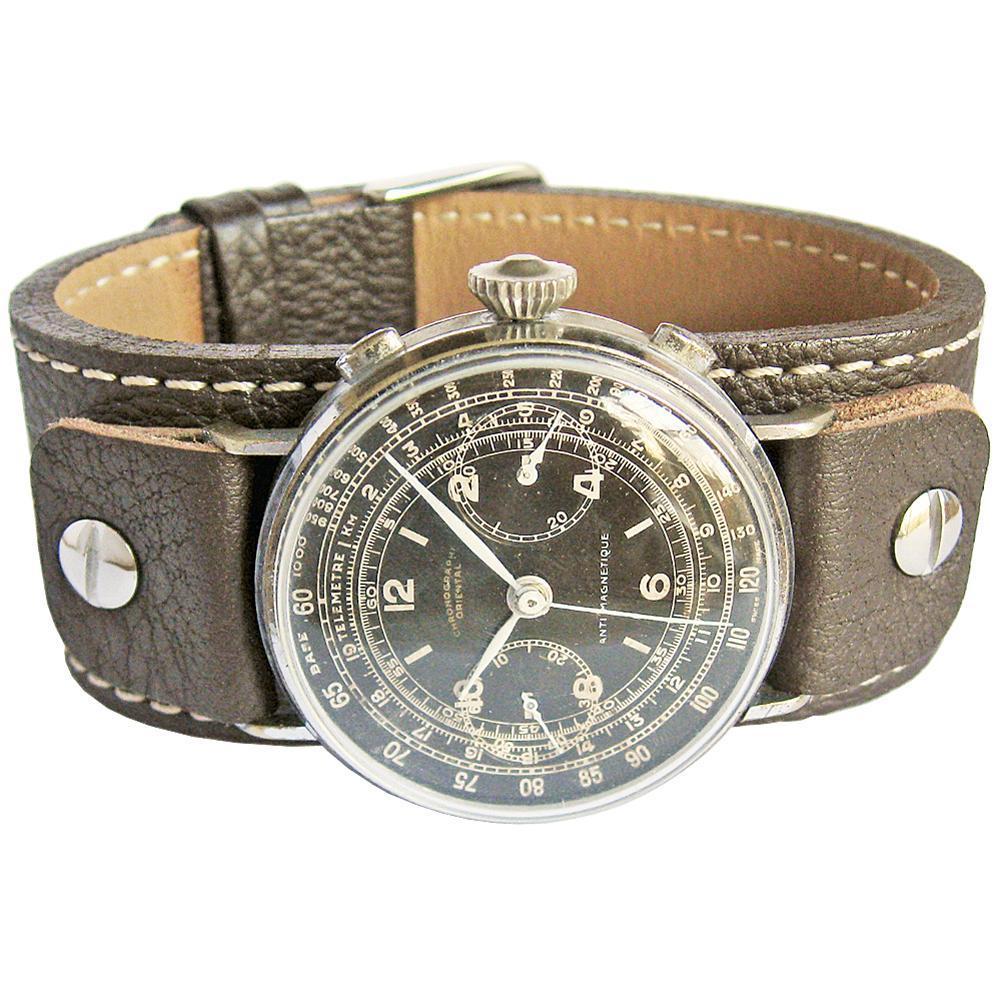 Fluco Vigo Riveted Cuff Brown Leather Watch Strap-Holben's
