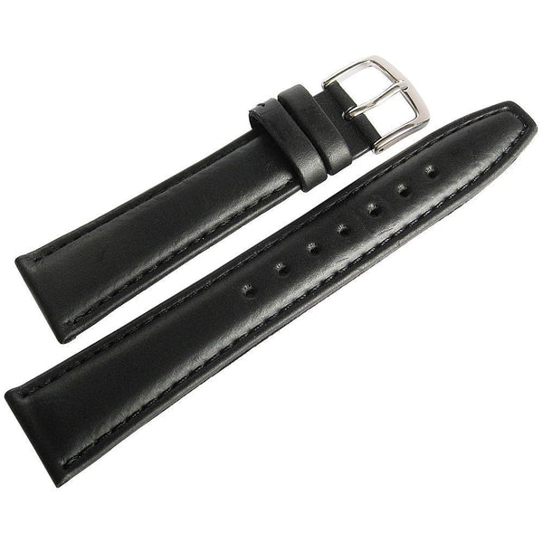 Hadley-Roma MS 881 Leather Watch Strap Black-Holben's
