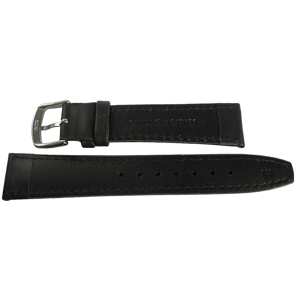 Hadley-Roma MS 881 Smooth Leather Watch Strap Black-Holben's Fine Watch Bands