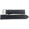 Hirsch Andy Performance Alligator Black Blue Leather Watch Strap-Holben's