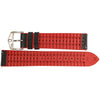 Hirsch Andy Performance Alligator Black Red Leather Watch Strap-Holben's