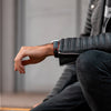 Hirsch Andy Performance Alligator Black Red Leather Watch Strap-Holben's