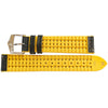 Hirsch Andy Performance Alligator Black Yellow Leather Watch Strap-Holben's