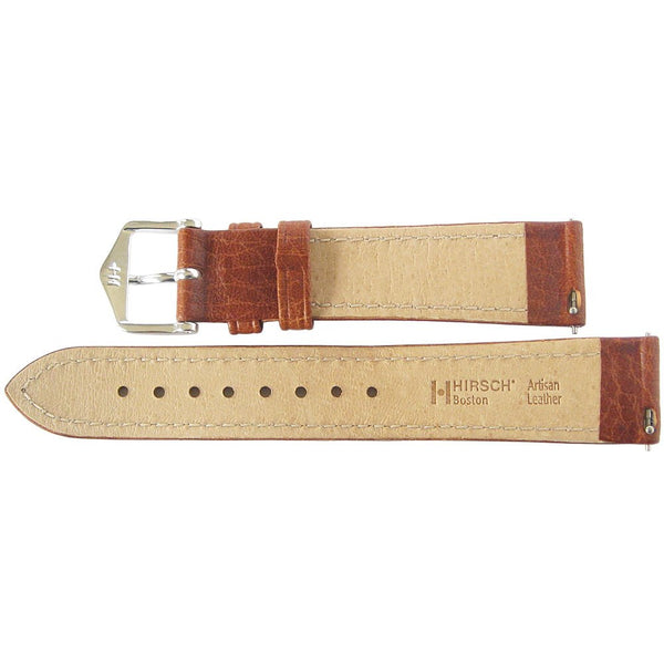 Hirsch Boston Gold Brown Leather Watch Strap-Holben's