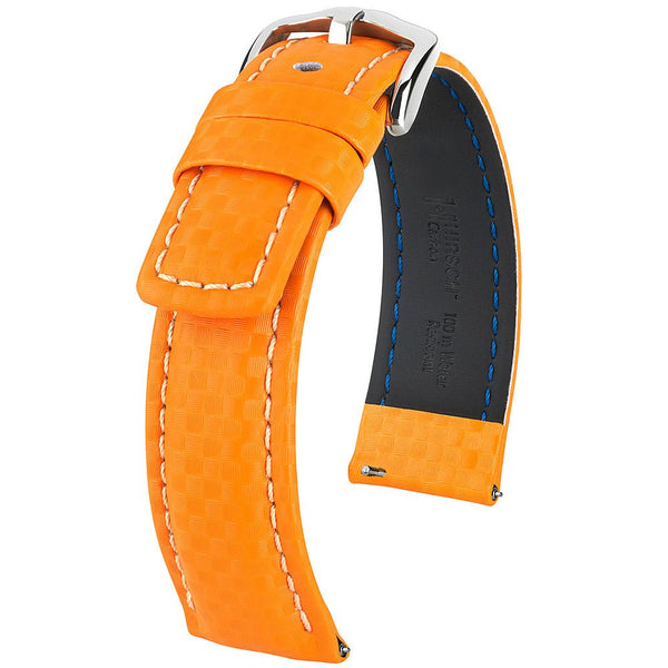 Hirsch Carbon Orange Watch Strap—Holben's