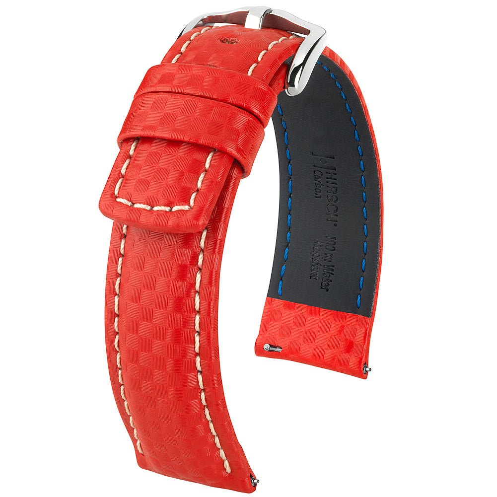 Hirsch Carbon Red Watch Strap—Holben's