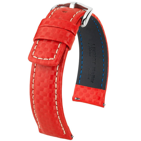 Hirsch Carbon Red Watch Strap—Holben's