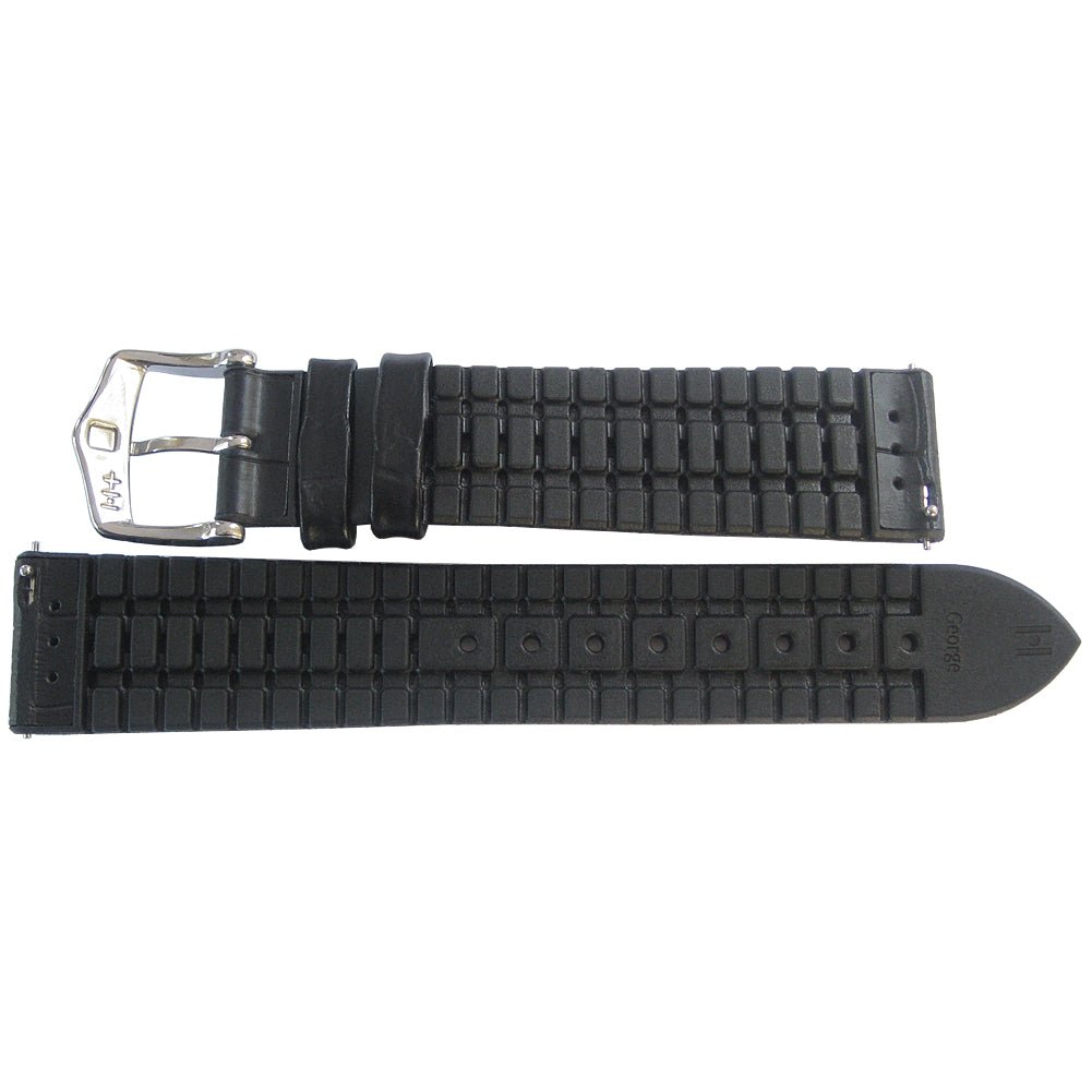 Hirsch George Alligator Black Leather Watch Strap-Holben's