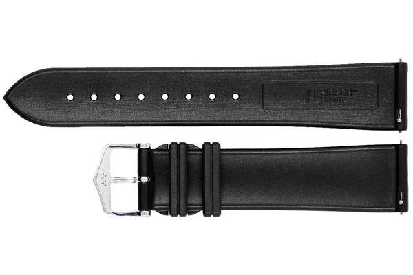 Hirsch Hevea Rubber Black Watch Strap | Holben's