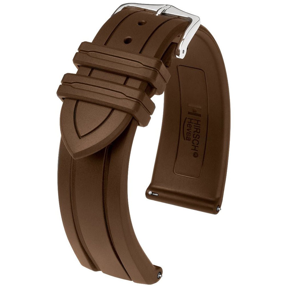 Hirsch Hevea Rubber Brown Watch Strap | Holben's