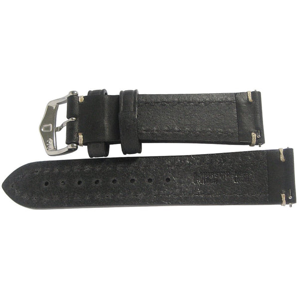 Hirsch Liberty Black Leather Watch Strap-Holben's