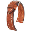 Hirsch Liberty Gold Brown Leather Watch Strap-Holben's