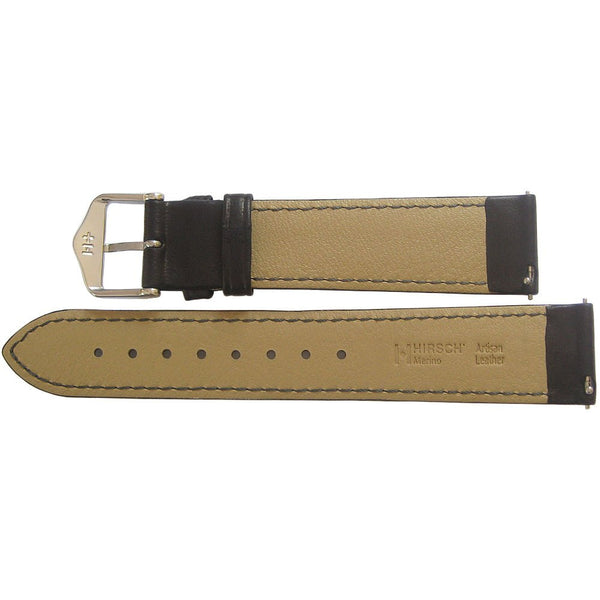 Hirsch Merino Black Sheepskin Leather Watch Strap-Holben's
