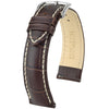 Hirsch Modena Alligator-Grain Brown Leather Watch Strap-Holben's