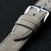 Hirsch Osiris Grey Nubuck Leather Watch Strap-Holben's
