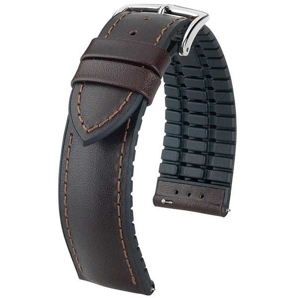 Hirsch James Brown Leather Watch Strap-Holben's