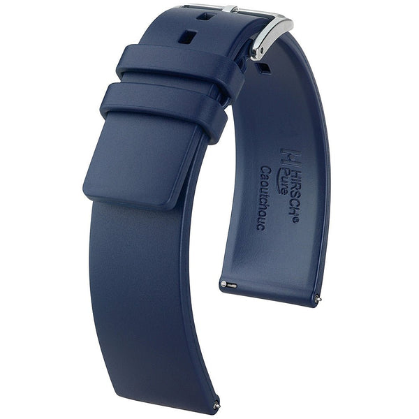 Hirsch Pure Rubber Watch Strap Blue-Holben's