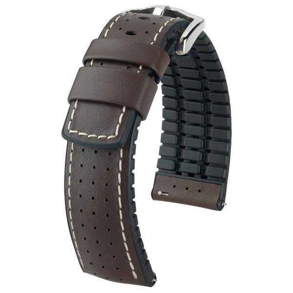 Hirsch Tiger Brown Leather Watch Strap | Holben's