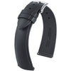 Hirsch Urbane Black Rubber Watch Strap-Holben's
