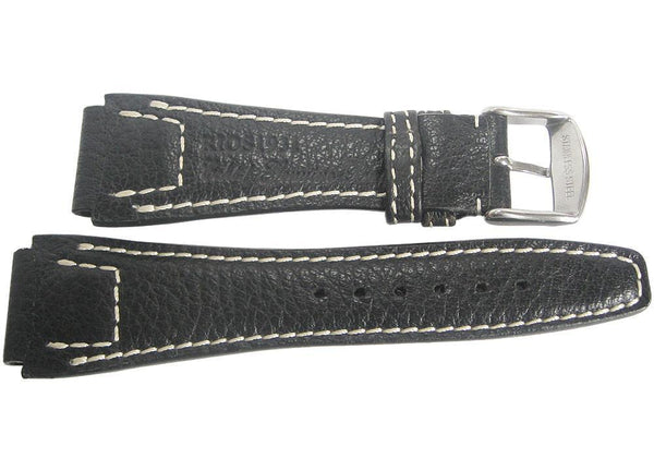 RIOS1931 Nature Buffalo Leather Black Watch Strap-Holben's