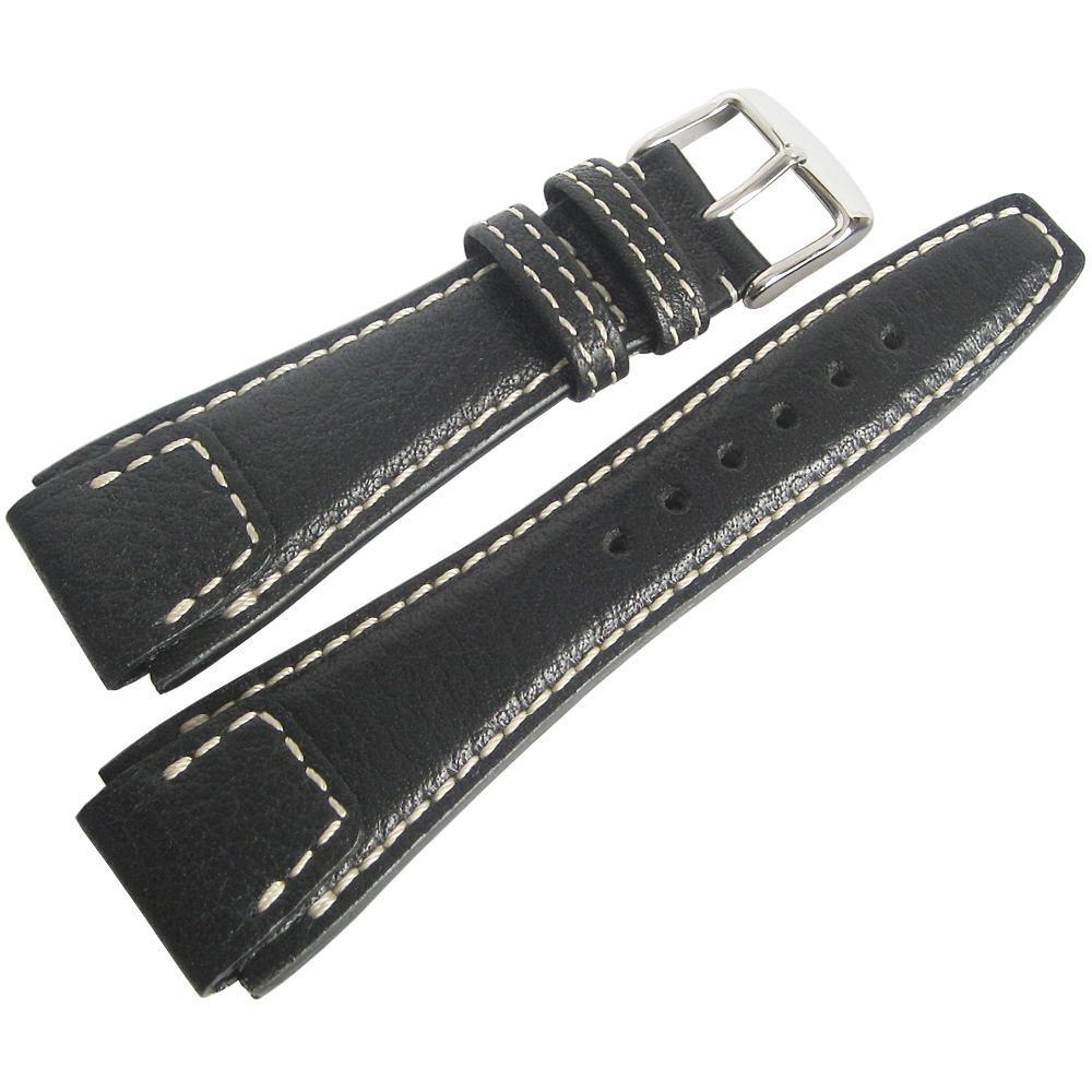 RIOS1931 Nature Buffalo Leather Black Watch Strap-Holben's