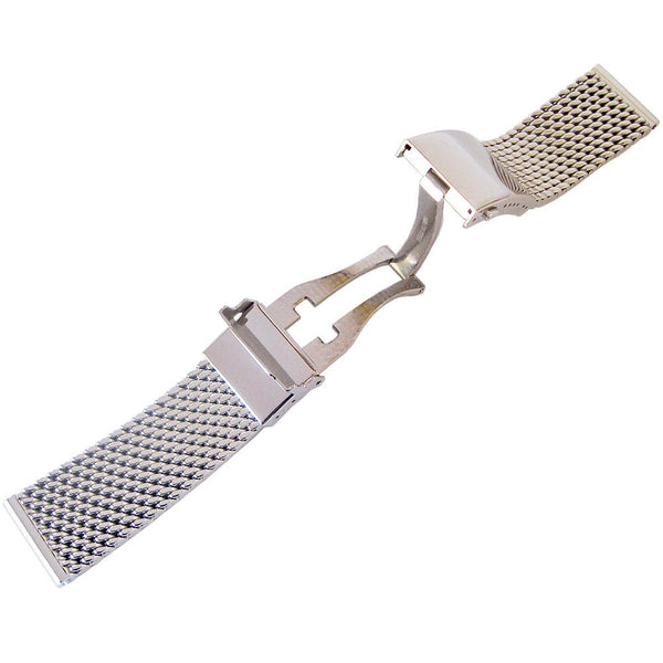 Staib 2784 2785 Polished Stainless Steel Milanese Mesh Watch Bracelet - Holben's