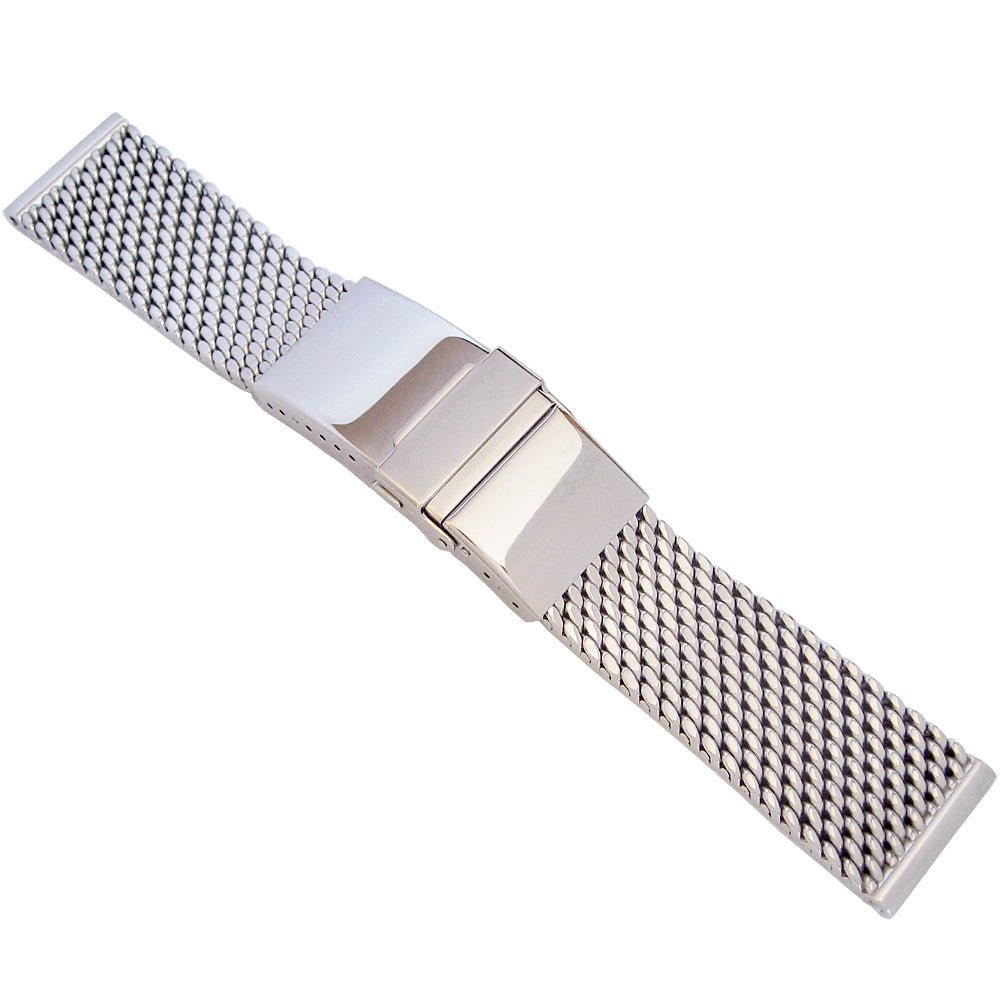 Staib 2784 2785 Polished Stainless Steel Milanese Mesh Watch Bracelet - Holben's