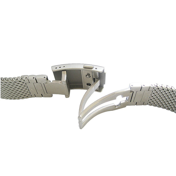 Staib 2792 Polished Stainless Steel Milanese Mesh Watch Bracelet Diver Extension | Holben's