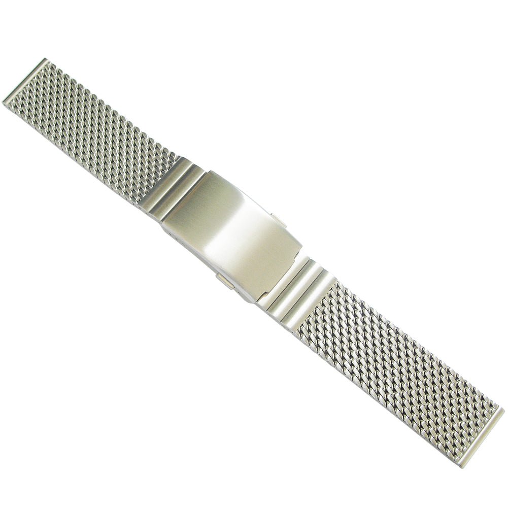 Staib 2792 Polished Stainless Steel Milanese Mesh Watch Bracelet Diver Extension | Holben's
