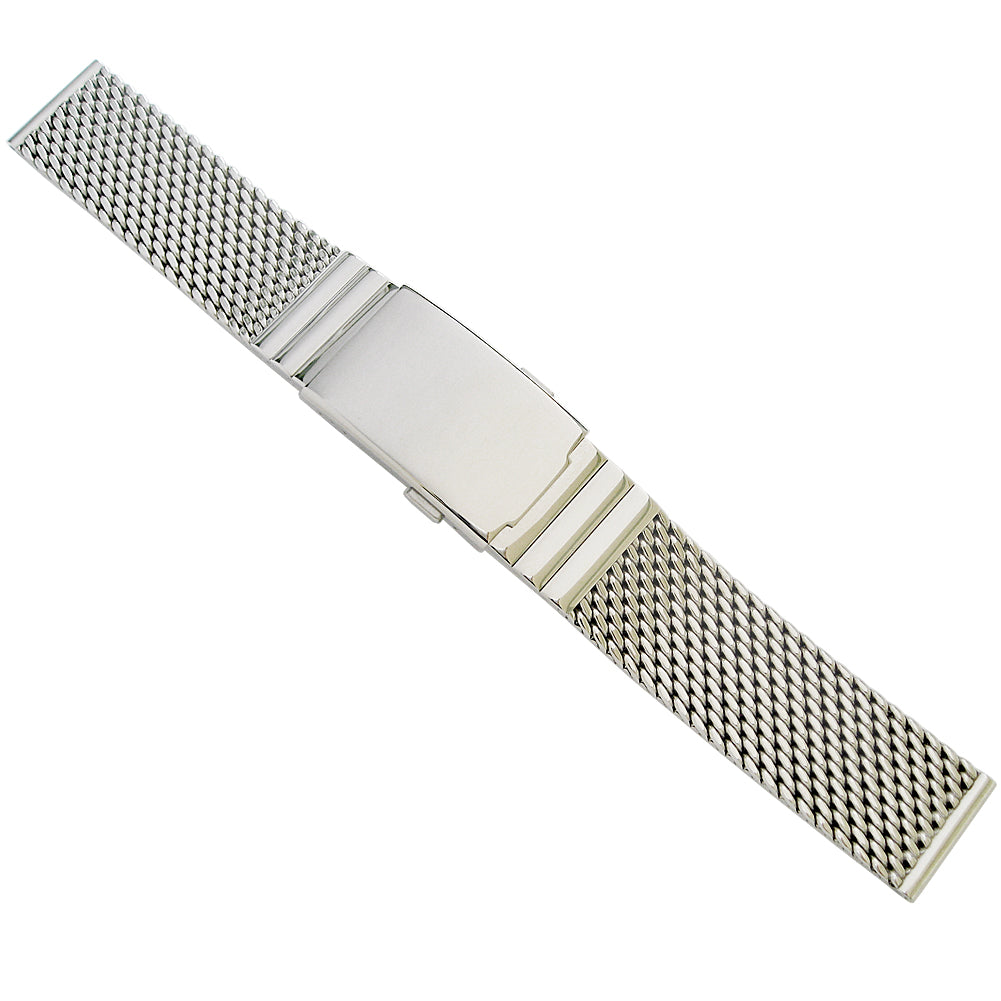 Staib Polished Milanese Mesh Watch Bracelet Diver Extension | Holben's