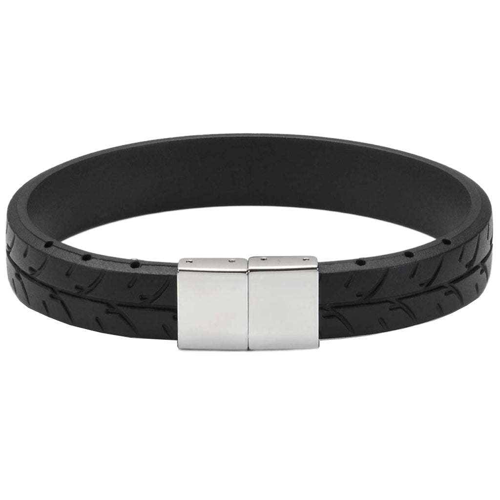 Bonetto Cinturini BON 3 Black Rubber Bracelet | Holben's